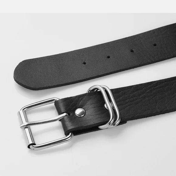 Plus Size☆ Edgy Punk Goth Black Multi-layer Chain And Stud Vegan Leather Belt - Picture 7 of 16